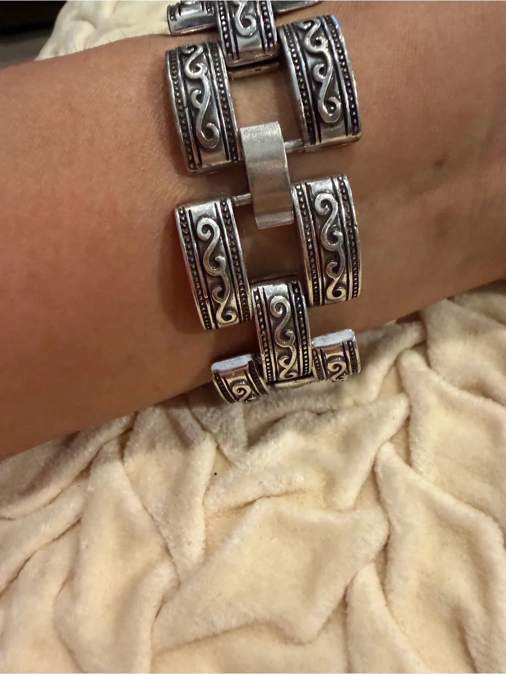 Brighton Silver Decorative Link Bracelet